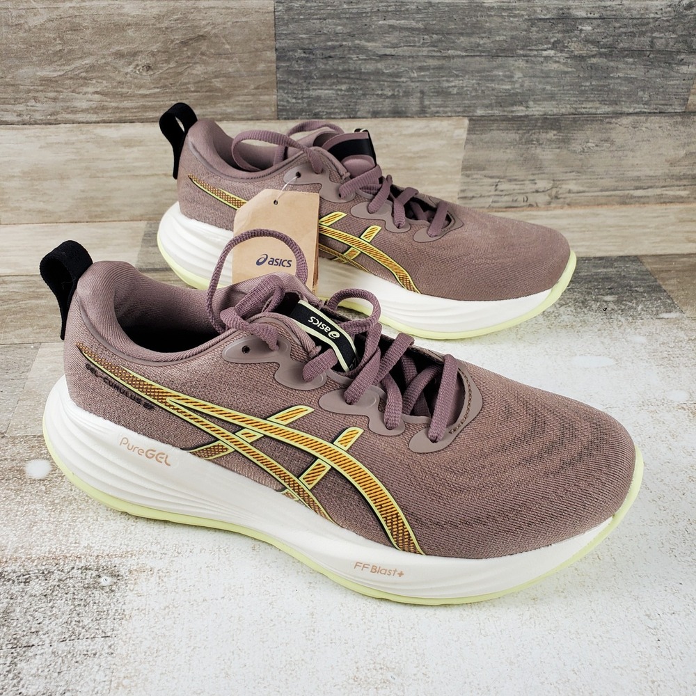 Asics Gel-Cumulus 27 Mens Shoes Sz 7 Running Taupe Gray Black Lace Up Sneakers